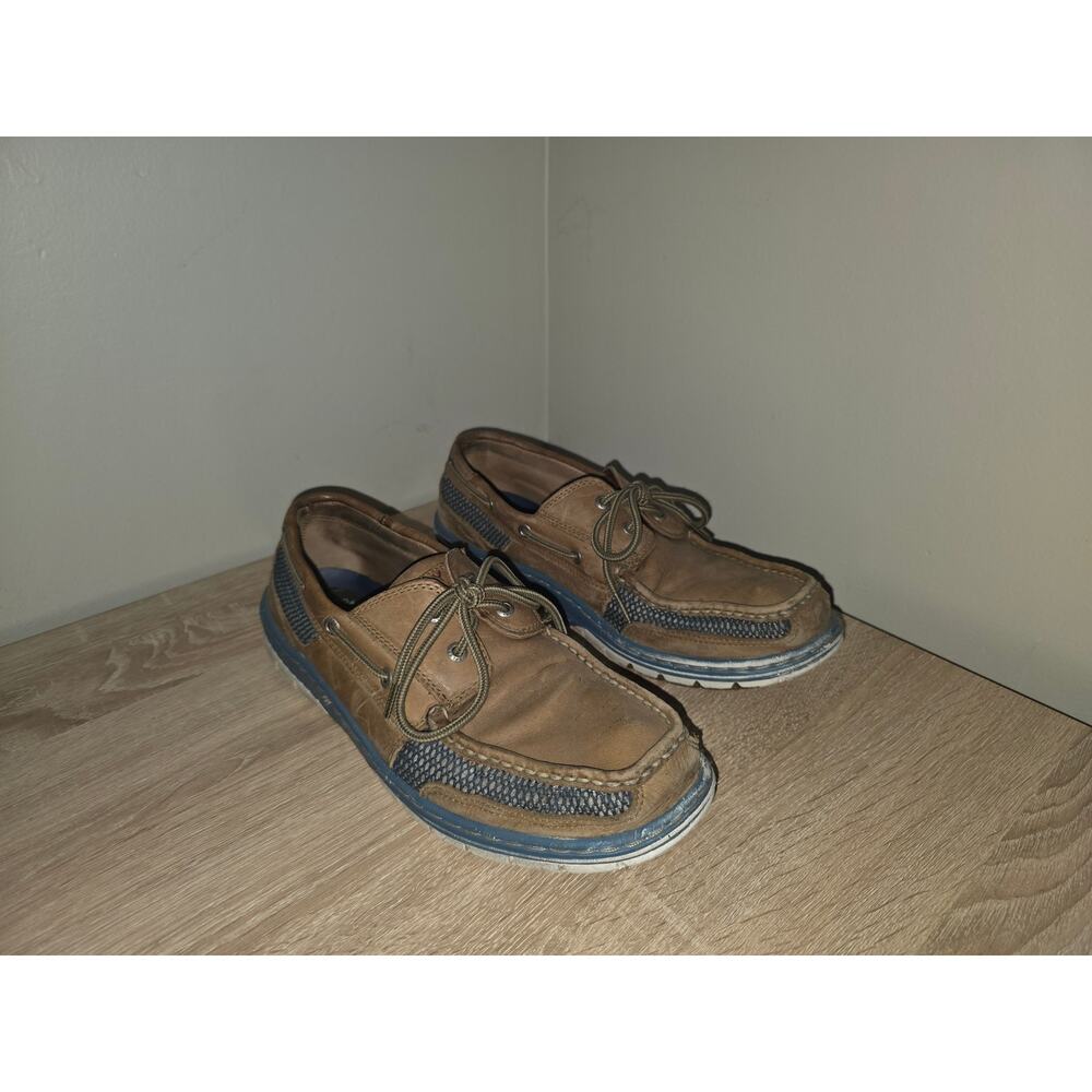 Sperry Top Sider Brown / Blue Leather Boat Shoes Lace Up Men's Size 11 M‎